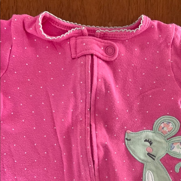 🍊5/$25 Carter's Newborn Pink Cotton Footies - Picture 5 of 6